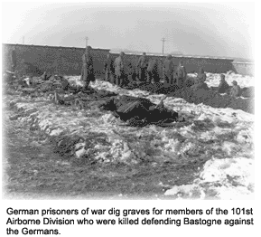 German POWs bury American troops killed defending Bastogne